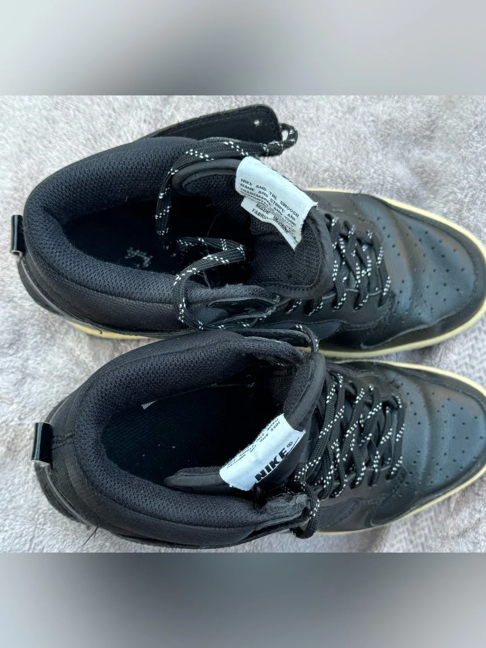 Nike Dunk Sky Hi Wedge Black Patent 644877-008 Women's 8.5 EUC - Picture 4 of 8